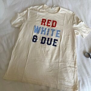 Red White & Due‎ Graphic T Shirt XL Patriotic Americana USA Flag Tee